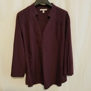 BANANA REPUBLIC V-Neck Button Front Blouse